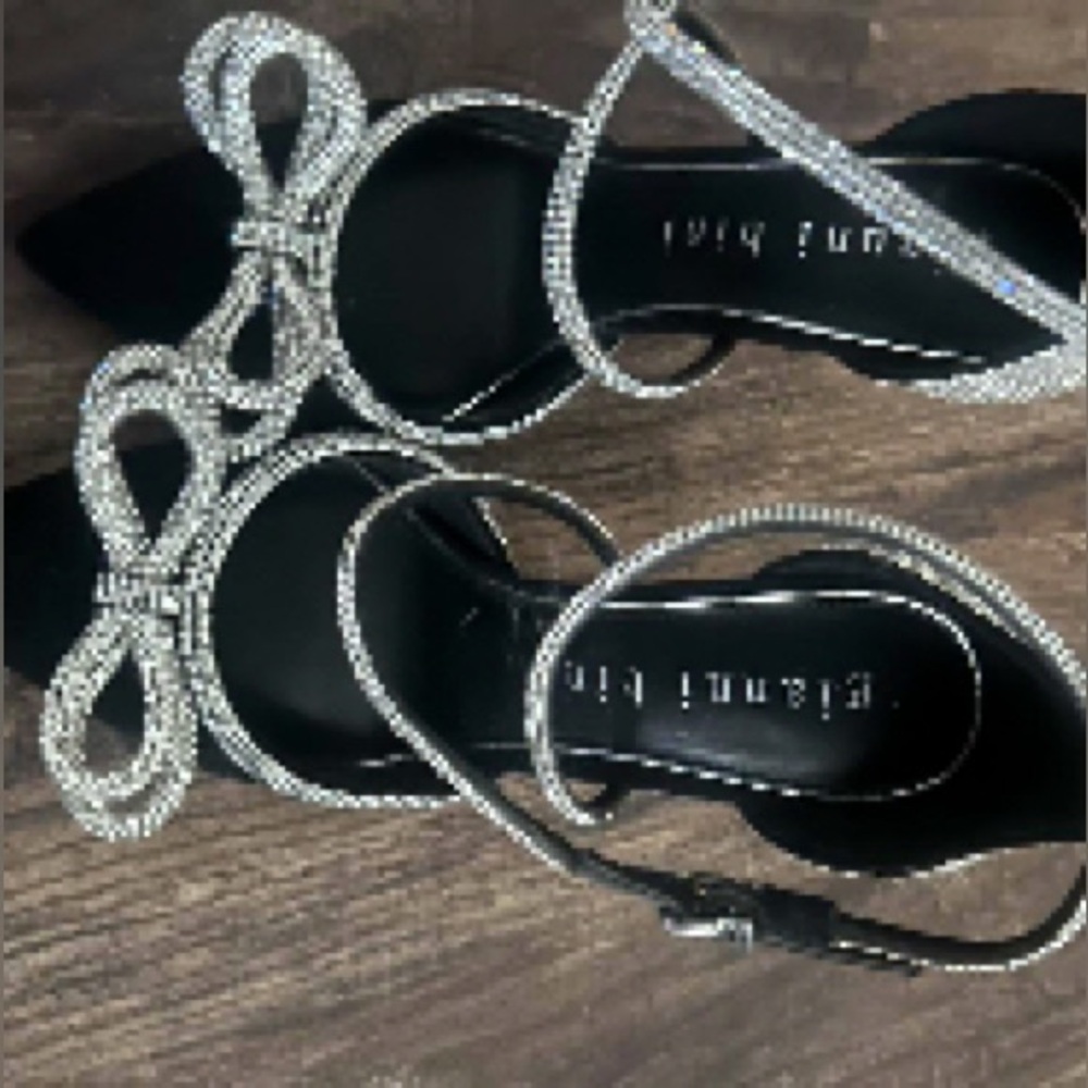 Elegant Black and Silver Women's Shoes by Abrand